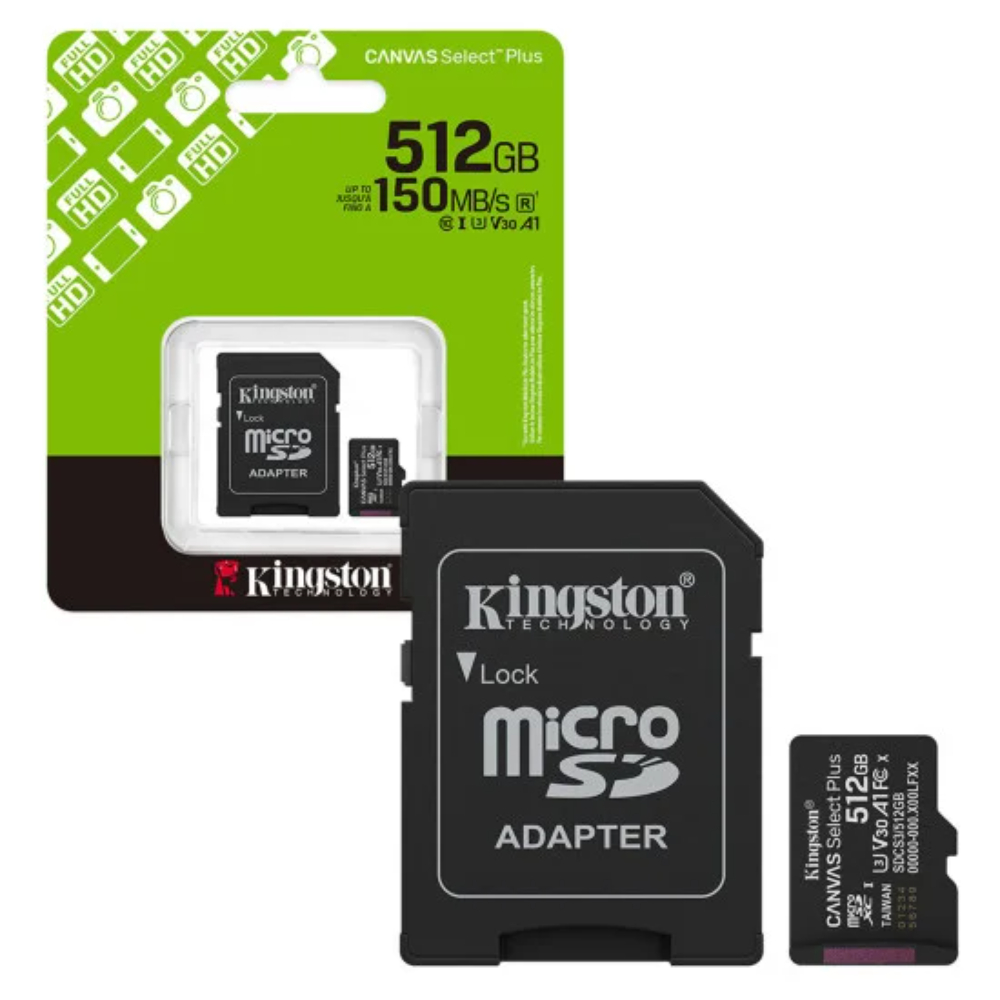 KINGSTON MEMORY MICRO SD 512GB CLASS 10