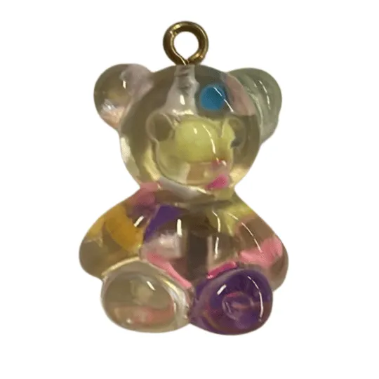Acrylic  Bear Confetti  Pendants