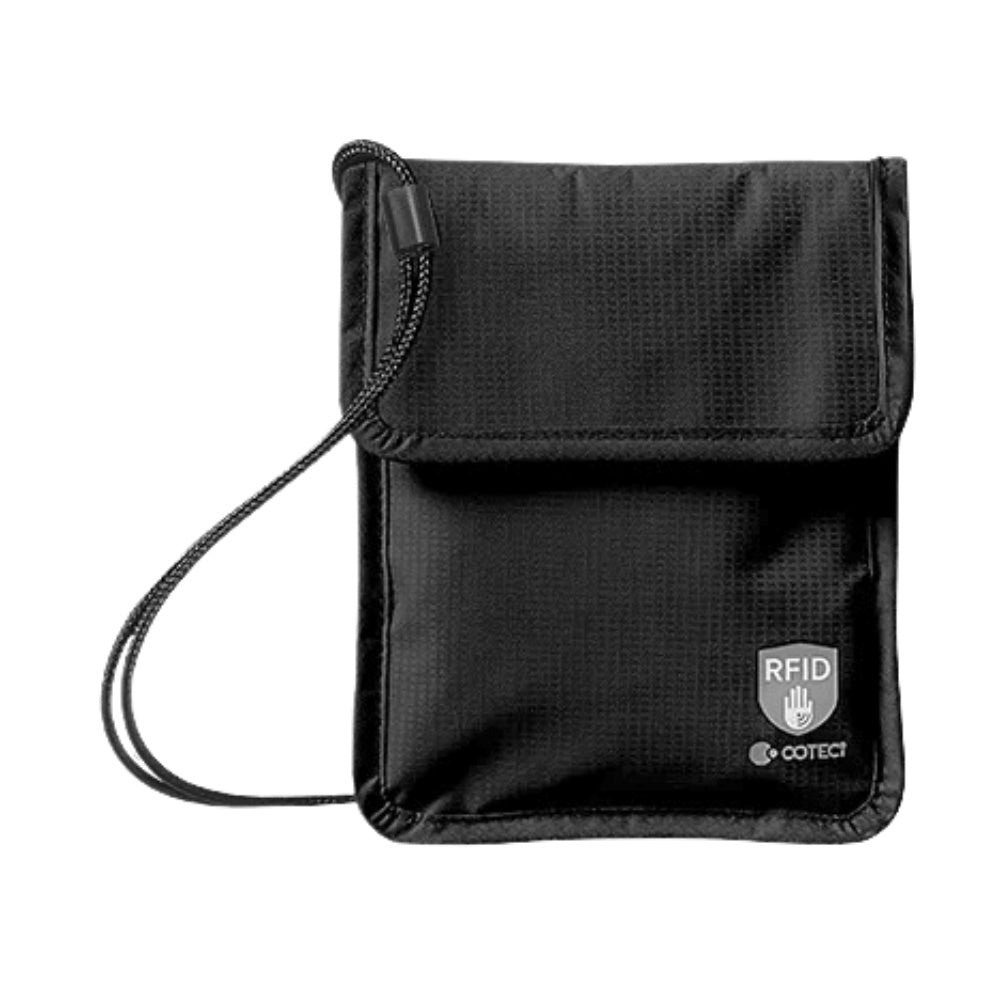 Coteci Anti-Theft Swipe Passport Bag (Black)