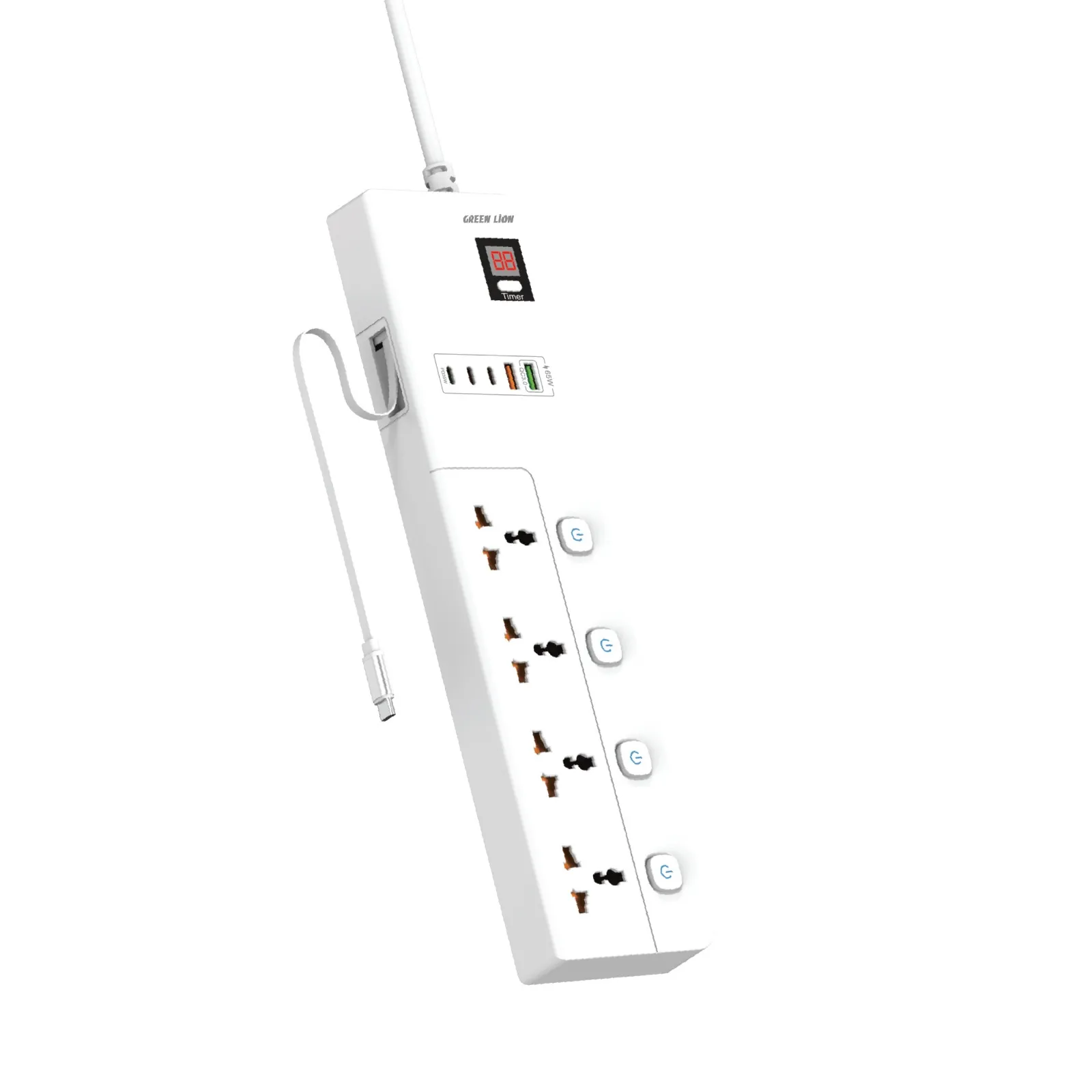 Green Lion GS-800 Power Socket 2M 3500W (Color: White)