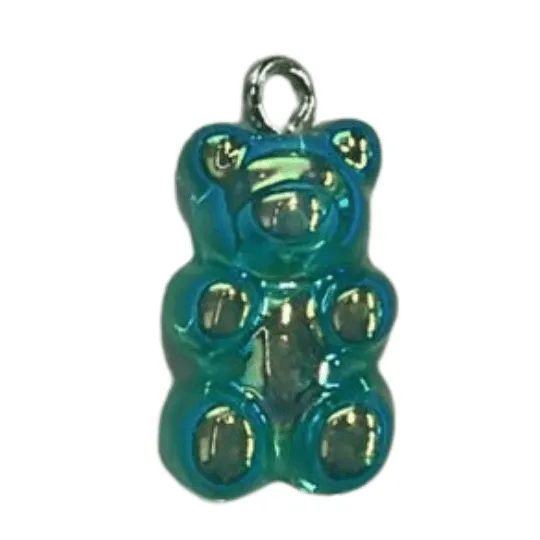 Acrylic Gummy Bear Shimmer Double Color Pendant