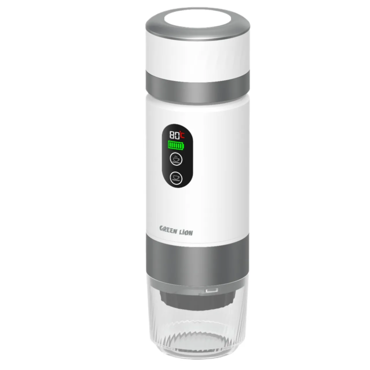 Green Lion Campinas Portable Coffee Maker 80mL (Color: White)
