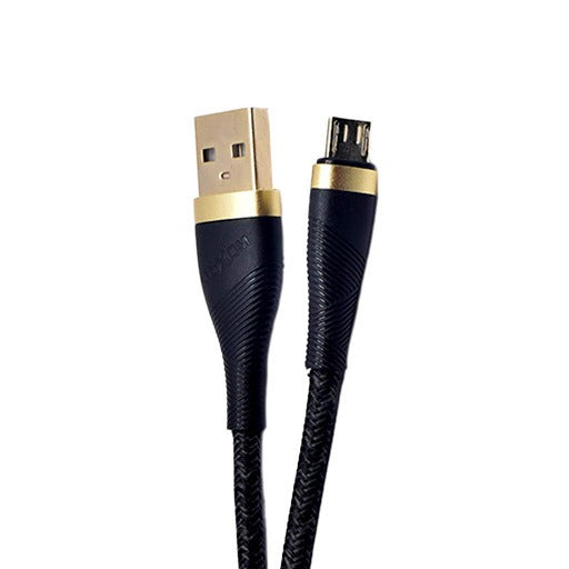 MOXOM 2M True Gold Plated Data Cable - Black (USB to Micro)