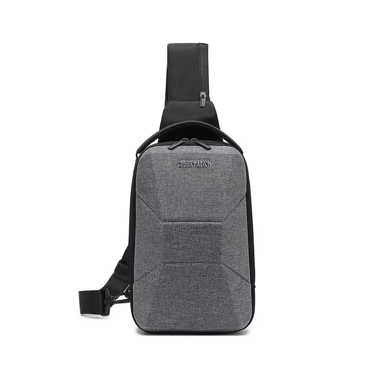 Green Lion Liverpool Crossbody Backpack (Color: Grey)