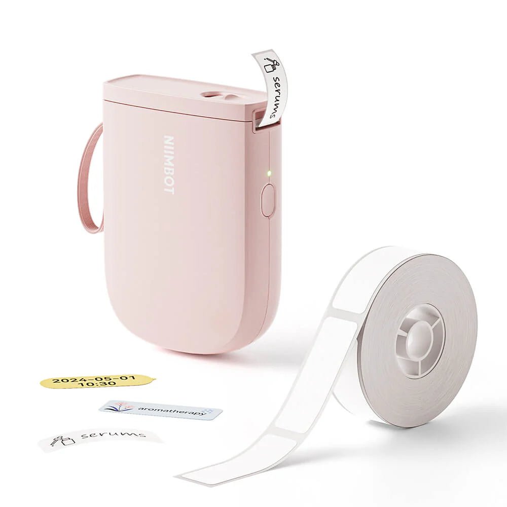 NIIMBOT D11 Label Maker Machine Thermal Printer with Tape (Pink)