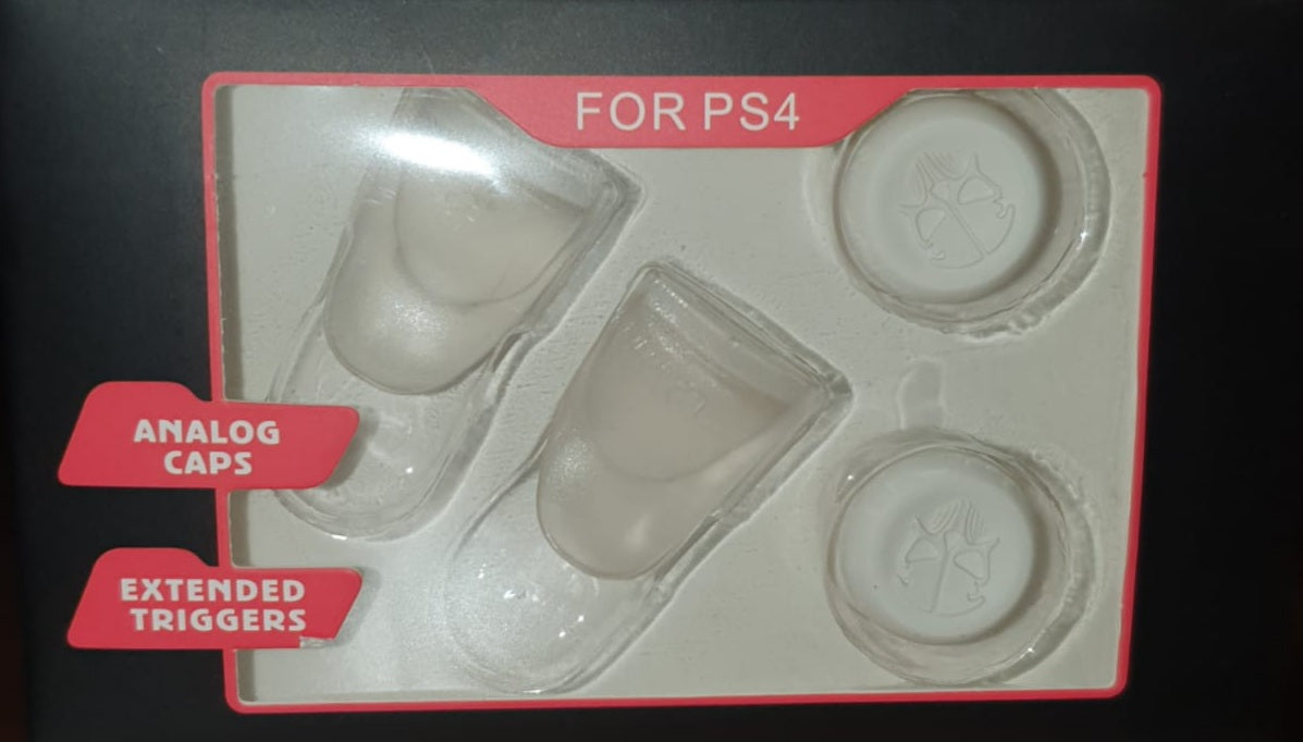 Extended Trigger with Analag Caps For PS4 Controller (White)