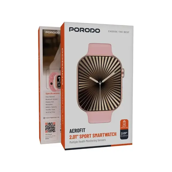 PORODO AEROFIT 2.01" SPORT SMARTWATCH (Pk)