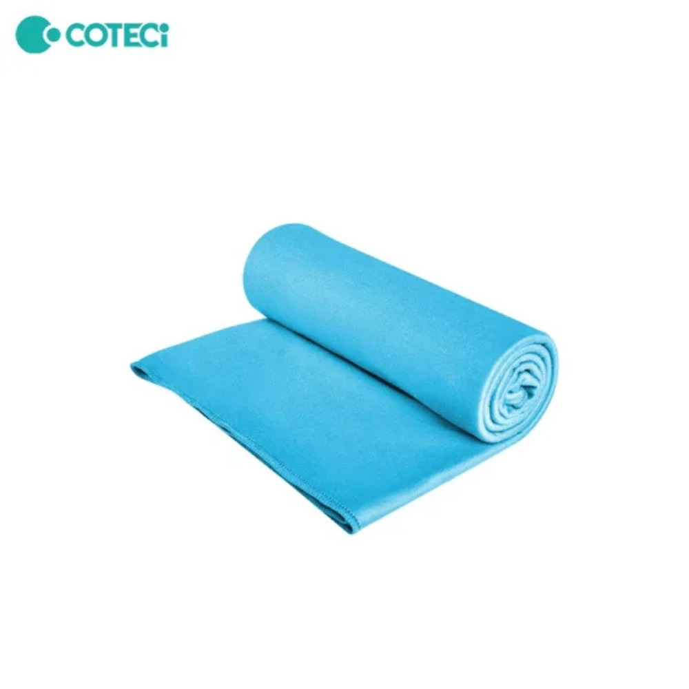 Coteci Small Quick Dry Microfiber Towel | Compact Travel Towel (Light Blue)