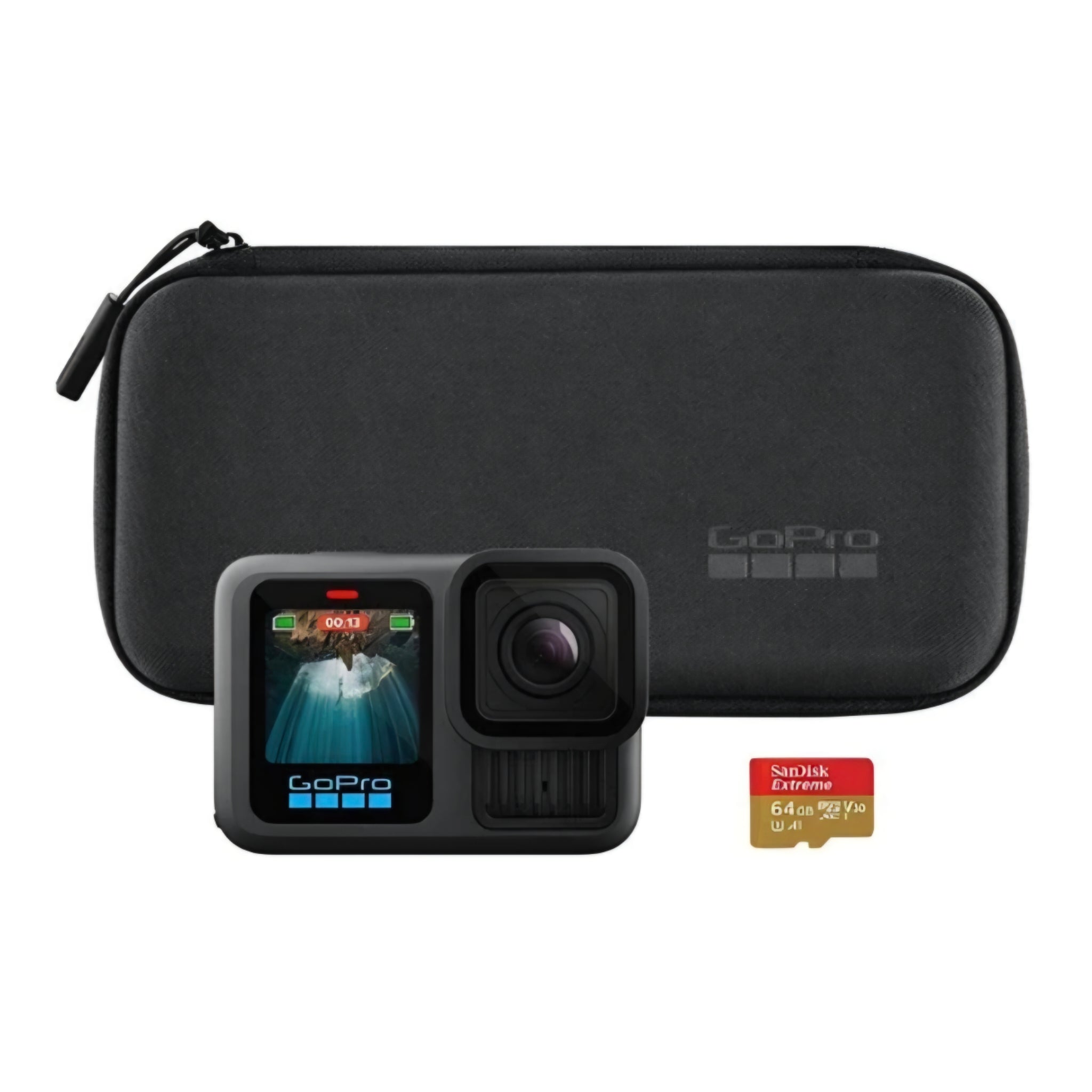 GoPro Hero 13 Black Premium Action Camera (64GB Memory + Case Bundle)