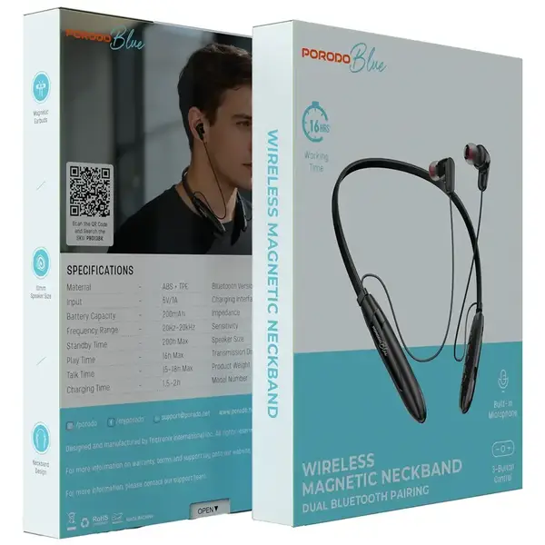 PORODO WIRELESS MAGNETIC EARBUDS