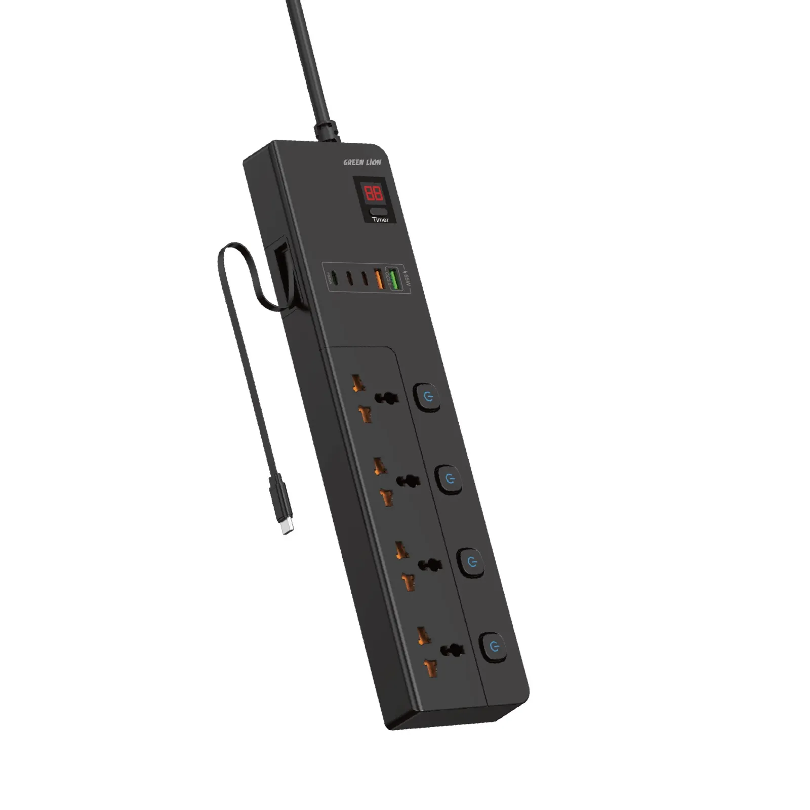 Green Lion GS-800 Power Socket 2M 3500W (Color: Black)