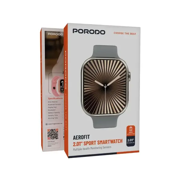 PORODO AEROFIT 2.01" SPORT SMARTWATCH (S)