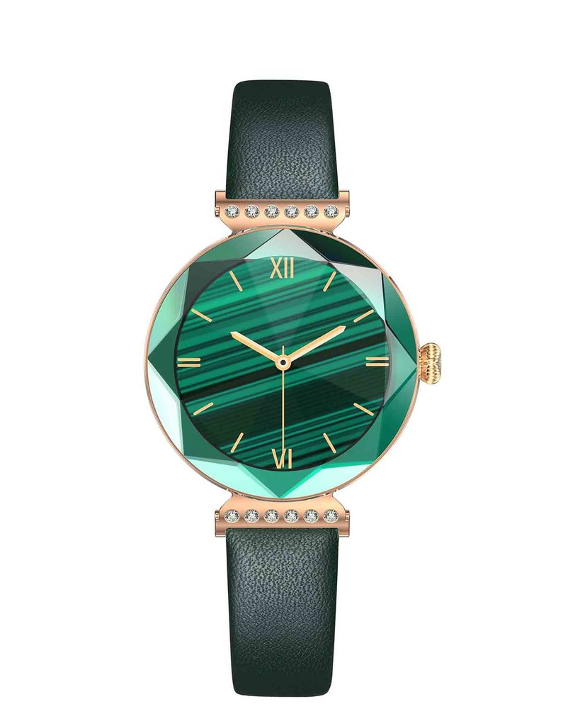 Green Lion Swarovski Smart Watch (Color: Green)