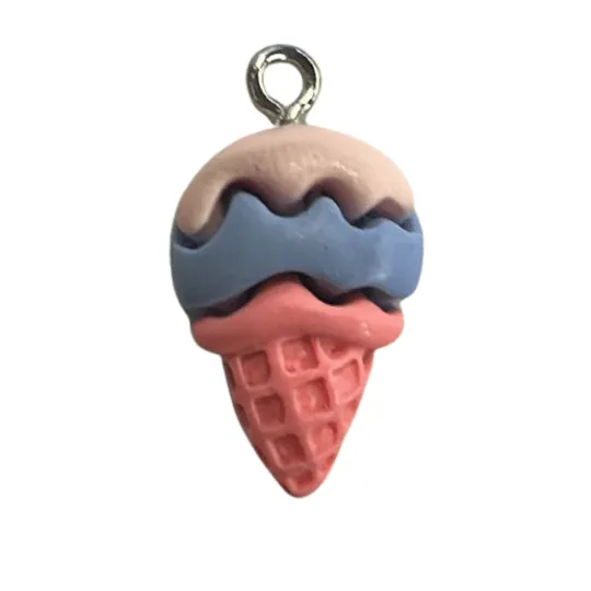 Polymer Clay Ice Cream Pendant