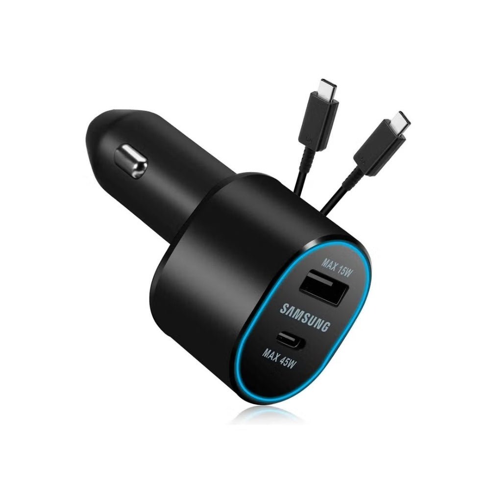 Samsung 45w & 15W Dual Ports Car Charger with USB-C Cable