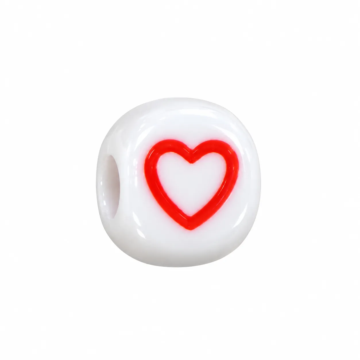 (250g) Plastic round bead with moon, flower, star and heart design