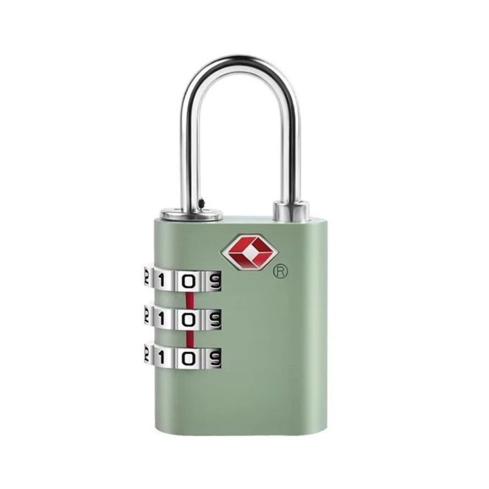 Coteci Zinc Alloy TSA Lock 3 Digit Combination Code Lock (Light Green)