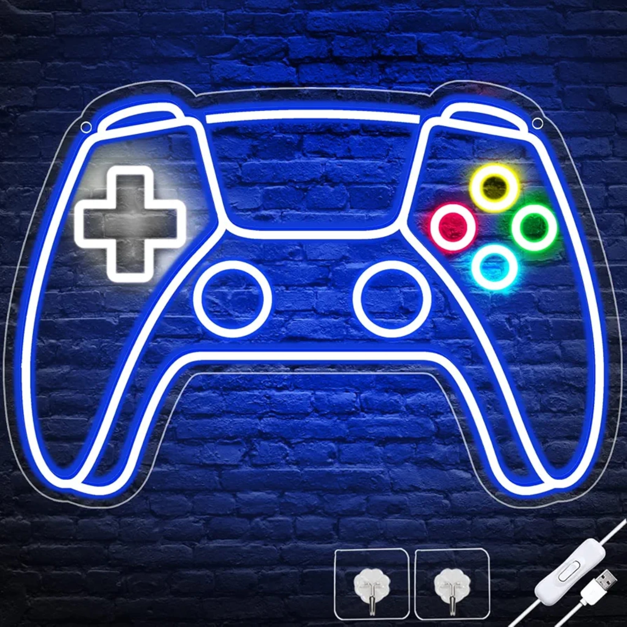 LED Light Neon Sign For Wall Decor 40×26 cm - PS5 Controller