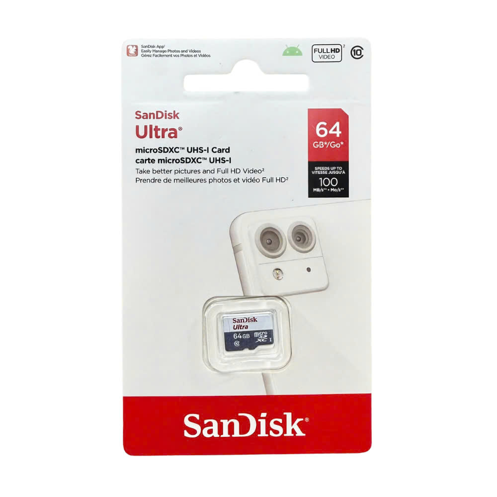 SANDISK MEMORY ULTRA MICRO SD 64GB CLASS 10