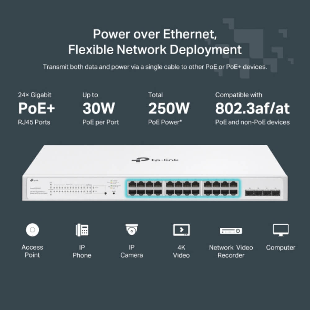 TP-LINK SWITCH FESTA 28 PORTS FS328GP RACKMOUNT