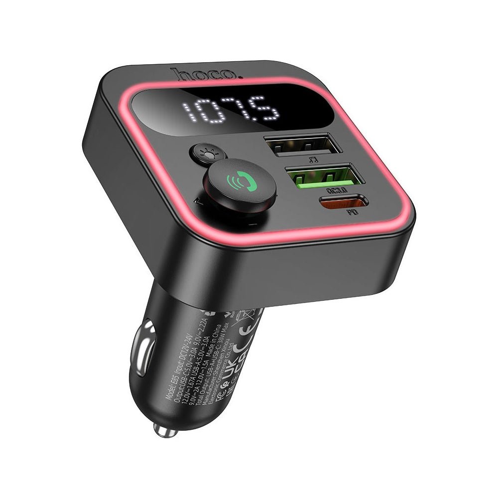 Hoco Car Charger PD20W QC3.0 with FM Transmitter E85