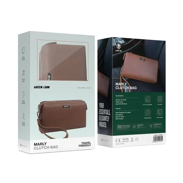 MARLY CLUTCH BAG BROWN